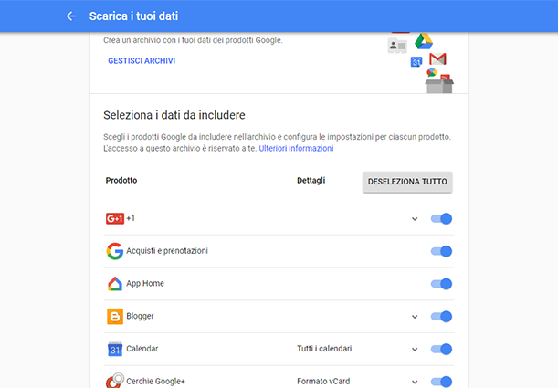GoogleCosa-Sincronizzare